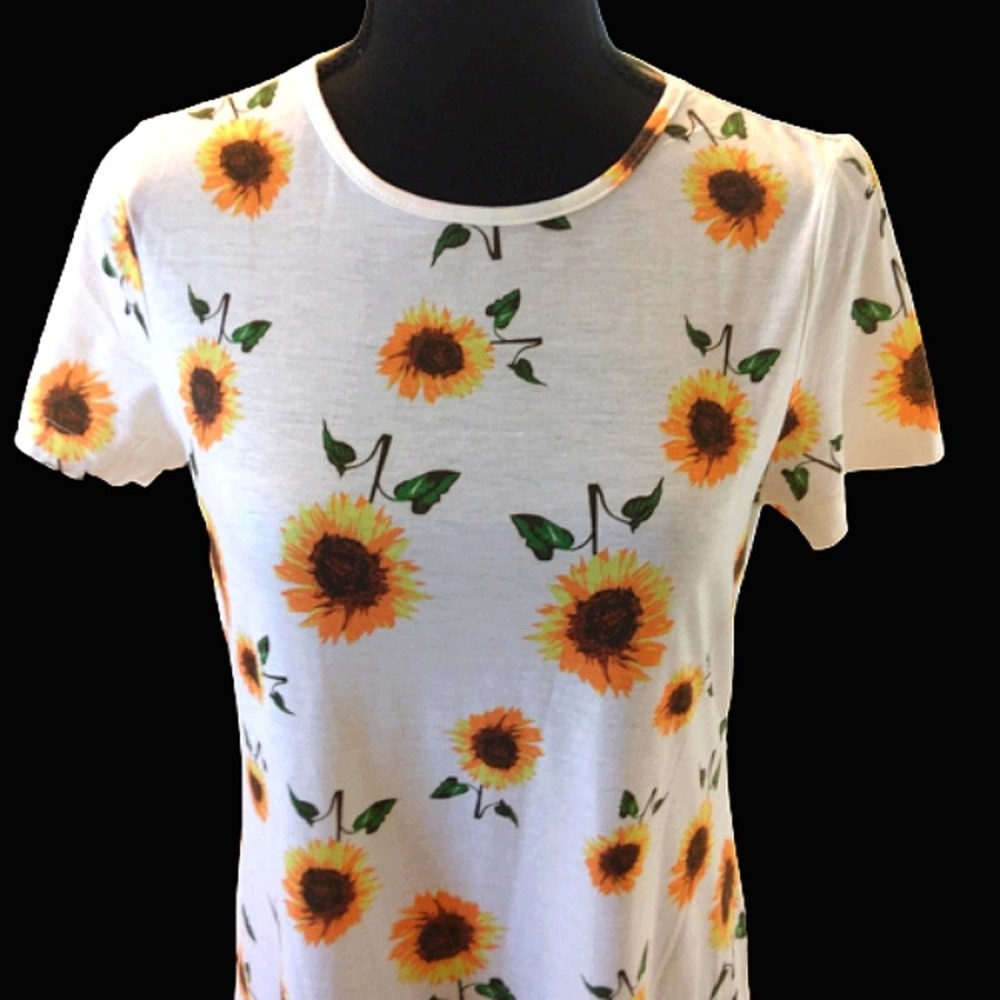SHEIN Sunflower printed tunic dress Size Small - Picture 3 of 11